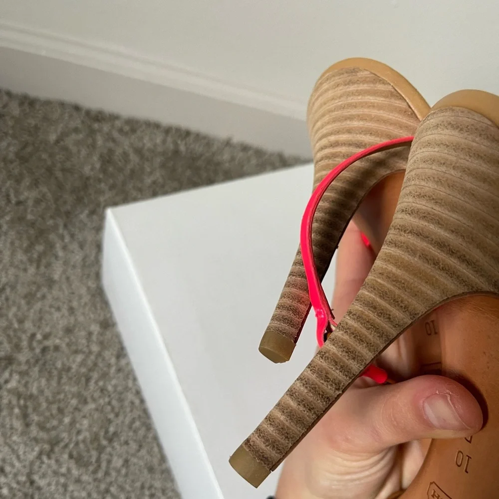 Coach LANA Elegant Strappy Sandal Pump Heel Shoe A0781 Pink/Ginger Size 10 - Picture 8 of 12
